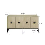 Madia intagliata a 4 ante, mobile credenza con contenitore, mobile bar moderno con ripiano regolabile per soggiorno, sala da pranzo, cucina