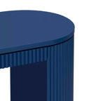 Consolle moderna con gambe curve, Consolle da ingresso a righe verticali con piano spesso, Consolle stretta per soggiorno, ingresso