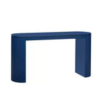 Consolle moderna con gambe curve, Consolle da ingresso a righe verticali con piano spesso, Consolle stretta per soggiorno, ingresso