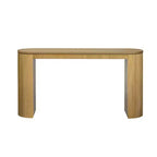 Consolle moderna con gambe curve, Consolle da ingresso a righe verticali con piano spesso, Consolle stretta per soggiorno, ingresso
