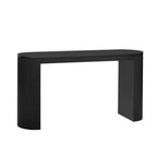 Consolle moderna con gambe curve, Consolle da ingresso a righe verticali con piano spesso, Consolle stretta per soggiorno, ingresso