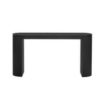 Consolle moderna con gambe curve, Consolle da ingresso a righe verticali con piano spesso, Consolle stretta per soggiorno, ingresso
