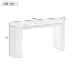 Consolle moderna con gambe curve, Consolle da ingresso a righe verticali con piano spesso, Consolle stretta per soggiorno, ingresso