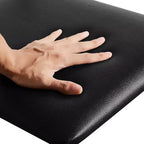 Set di 2/4 sedie da pranzo imbottite con schienale alto a doghe in metallo, seduta imbottita moderna, colore nero