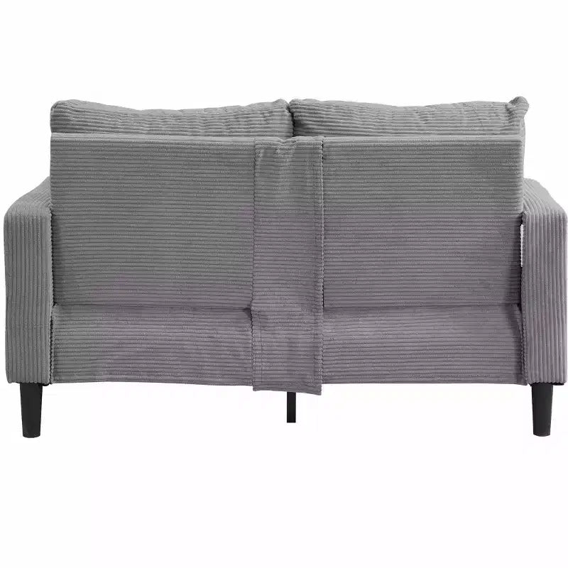 Divanetto Moderno Imbottito con Struttura in Legno, Comodo per Soggiorno Camera da Letto in Spazi Piccoli Grigio Chiaro