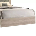 Letto matrimoniale king size imbottito, testiera trapuntata grigia, bianco crema