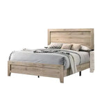 Royal Hampton Eastern King Bed with Grains and Knots, Natural Brown
