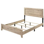 Letto matrimoniale king size con venature e nodi, marrone naturale