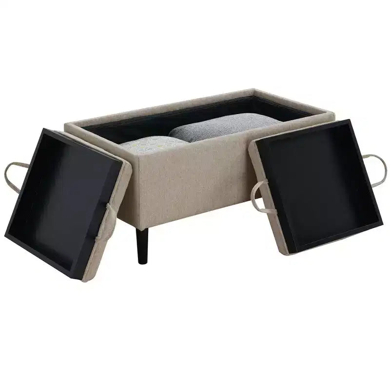 Pouf contenitore Comfort Magnolia con vassoi