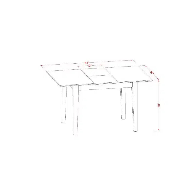 Set tavolo da pranzo 3 pezzi con piano rettangolare in legno massello finitura mogano con prolunga a farfalla
