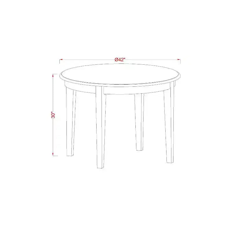Set tavolo da pranzo 3 pezzi rotondo con piano in legno massello finitura lino bianco