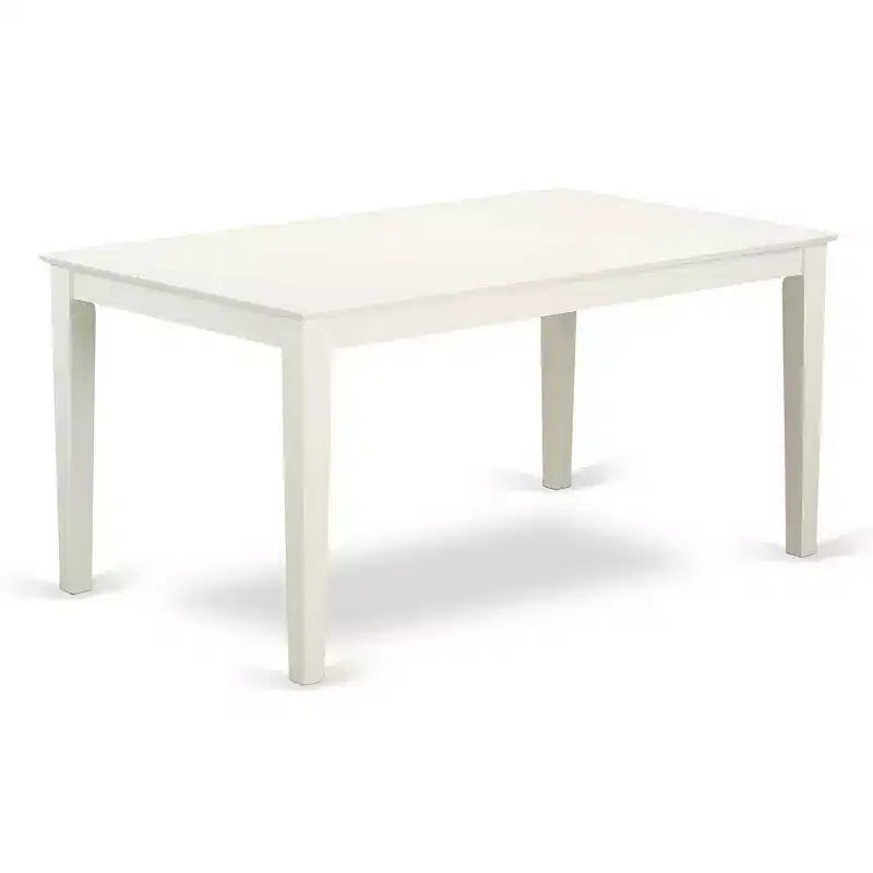 Tavolo da pranzo rettangolare 5 pezzi con ripiano in legno massello, finitura lino bianco, con 2 panche e 2 sedie