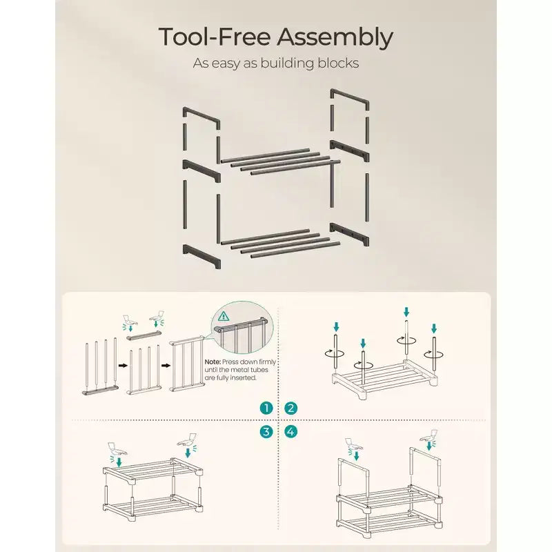 Scarpiera impilabile a 2 livelli, organizer per scarpe in metallo da 37,6 cm con capacità di 10 kg per livello, verticale e reversibile per ingresso, nero