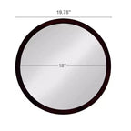 Specchio da parete rotondo da 20x20 pollici con cornice in legno, stile moderno per bagno e camera da letto