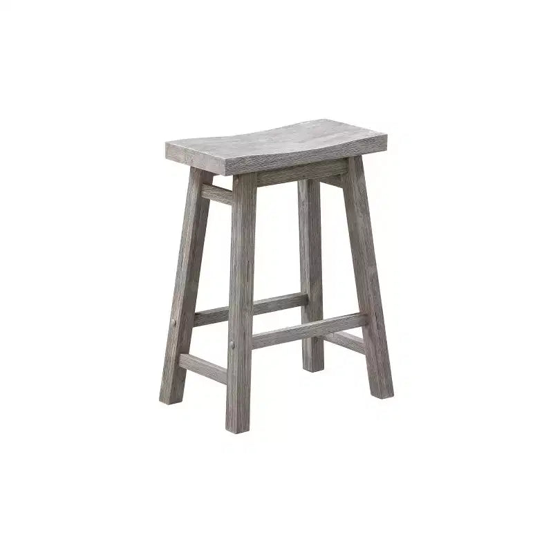 Set di 2 sgabelli da bar Sonoma Saddle da 24" senza schienale, in legno di acacia