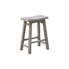 Set di 2 sgabelli da bar Sonoma Saddle da 24" senza schienale, in legno di acacia