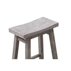Set di 2 sgabelli da bar Sonoma Saddle da 24" senza schienale, in legno di acacia