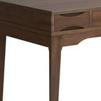 Scrivania Pearson Small Marrone Noce -: 48" Stile Direzionale, Vassoio Tastiera, Cassettiera Portadocumenti
