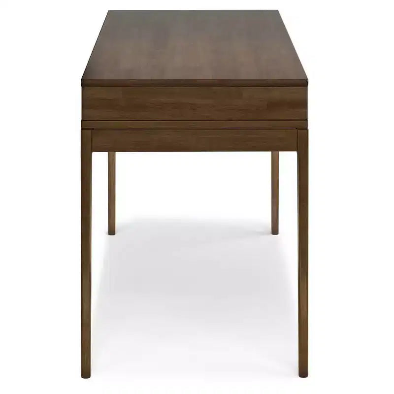 Scrivania Pearson Small Marrone Noce -: 48" Stile Direzionale, Vassoio Tastiera, Cassettiera Portadocumenti