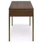 Scrivania Pearson Small Marrone Noce -: 48" Stile Direzionale, Vassoio Tastiera, Cassettiera Portadocumenti