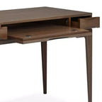 Scrivania Pearson Small Marrone Noce -: 48" Stile Direzionale, Vassoio Tastiera, Cassettiera Portadocumenti