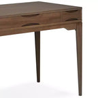 Scrivania Pearson Small Marrone Noce -: 48" Stile Direzionale, Vassoio Tastiera, Cassettiera Portadocumenti