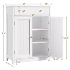 Mobiletto da bagno in legno con ripiano regolabile