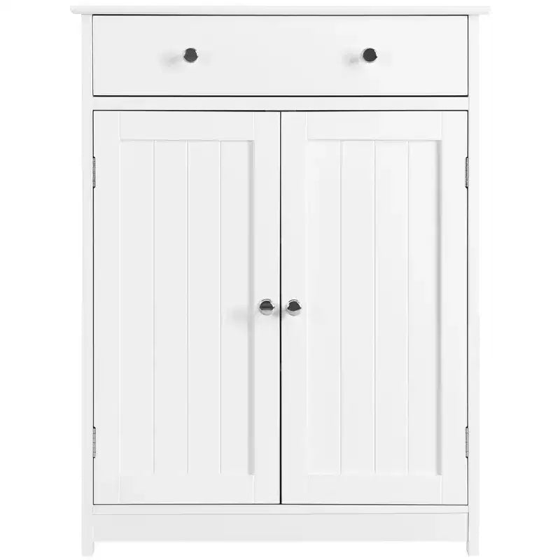 Mobiletto da bagno in legno con ripiano regolabile