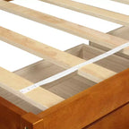 Letto a piattaforma singolo, struttura letto in legno con 3 cassetti