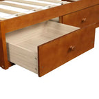 Letto a piattaforma singolo, struttura letto in legno con 3 cassetti