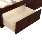 Letto a piattaforma singolo, struttura letto in legno con 3 cassetti
