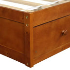 Letto a piattaforma singolo, struttura letto in legno con 3 cassetti