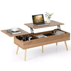 Costway 47'' Lift Top Coffee Table Central Table with Hidden Compartments for Living Room